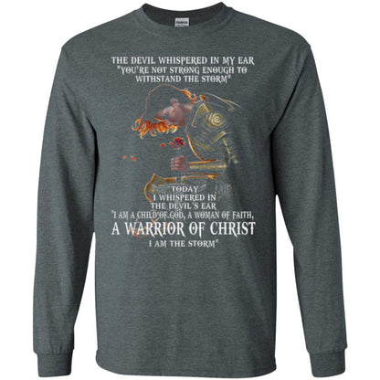 Warrior T-shirt I Am A Child Of God A Woman Of Faith T-shirt Dark Heather