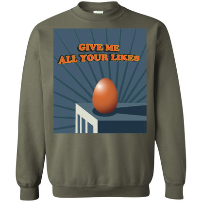 Give Me All Your Likes Egg Shirt Military Green
