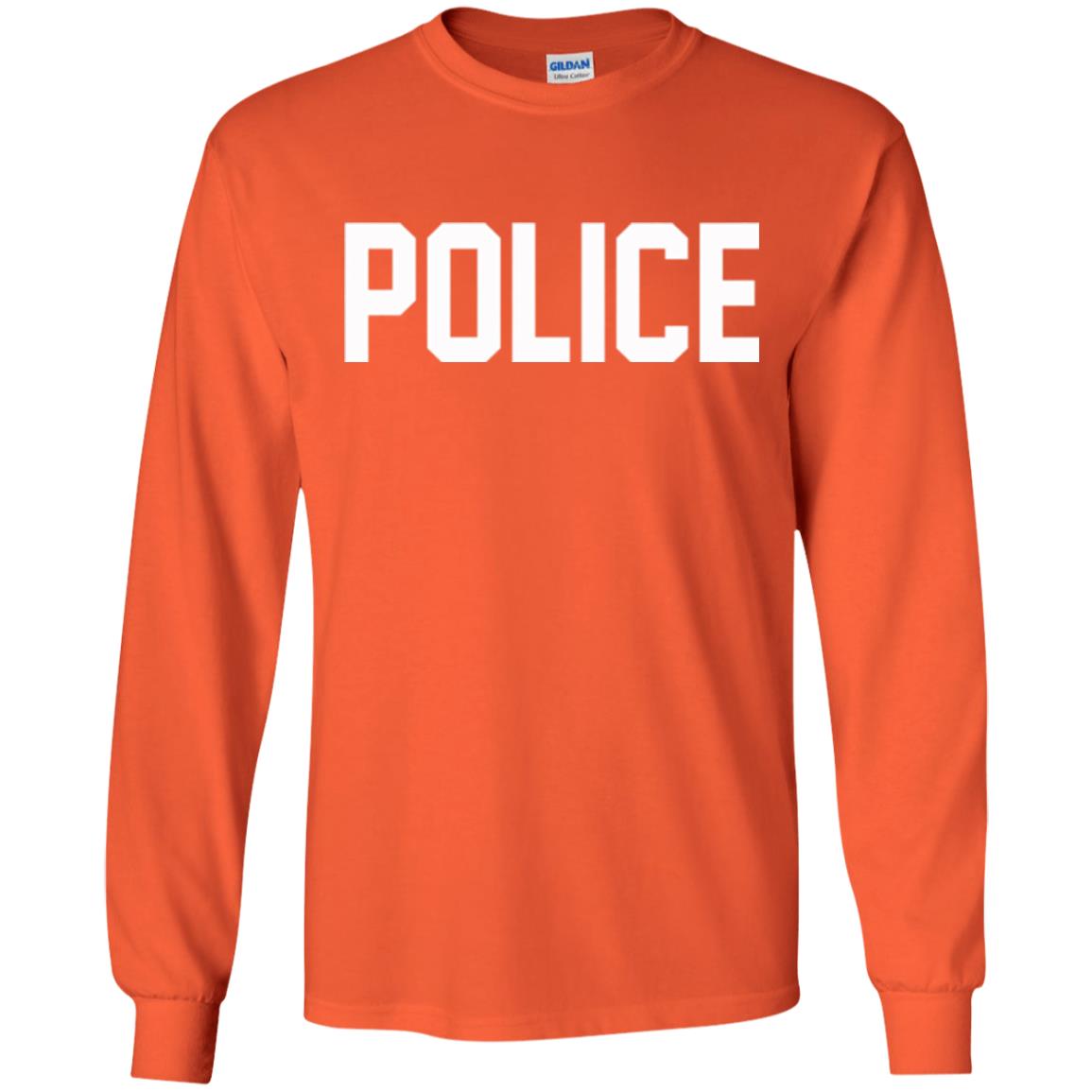 Police Halloween T-shirt Orange