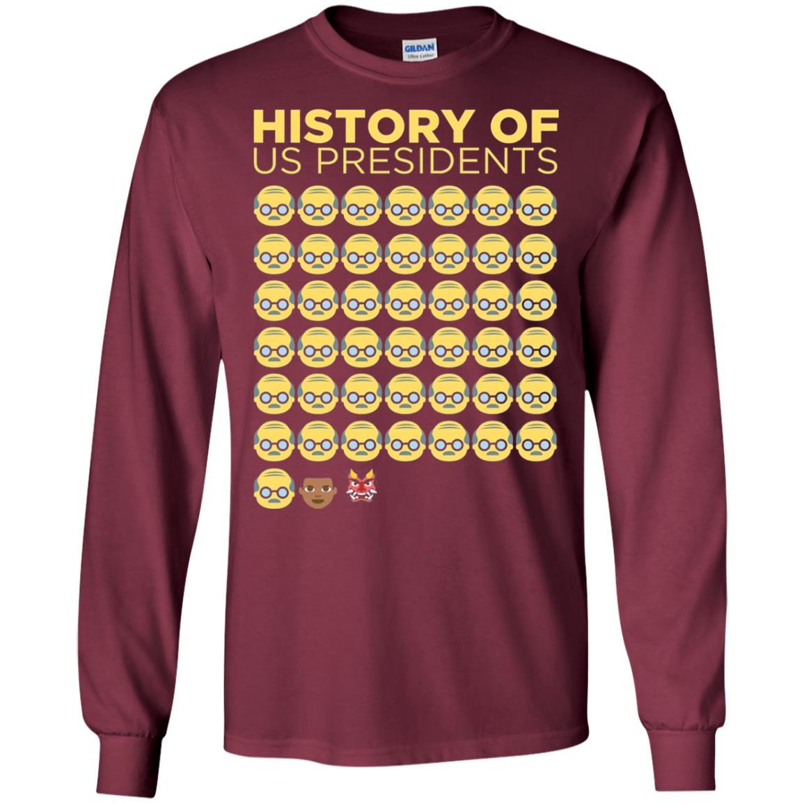 Anti Trump T-shirt History Of Us Presidents Maroon