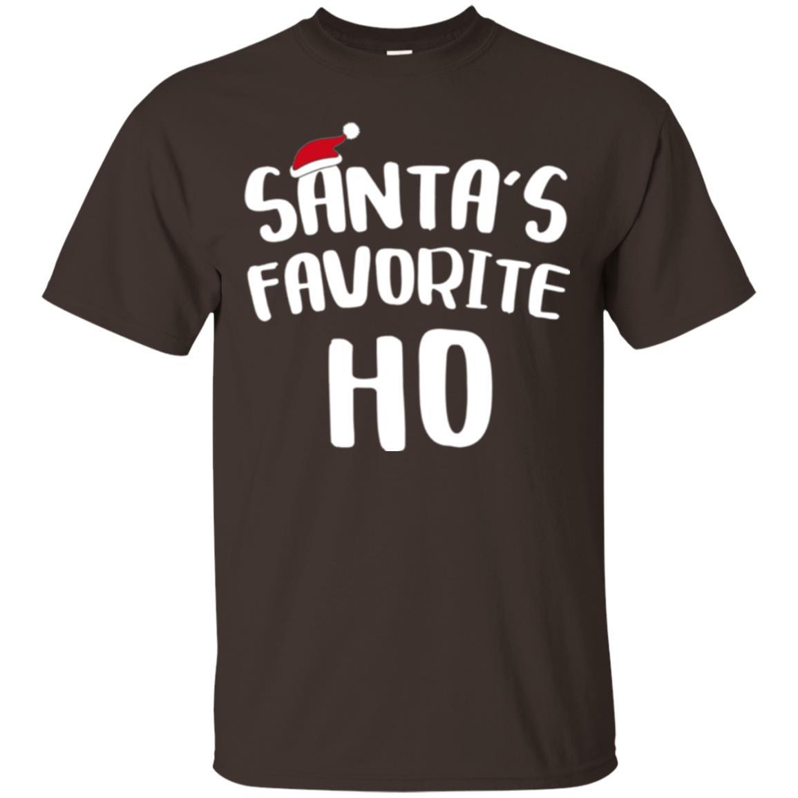 Christmas T-shirt Santa's Favorite Ho T-shirt Dark Chocolate