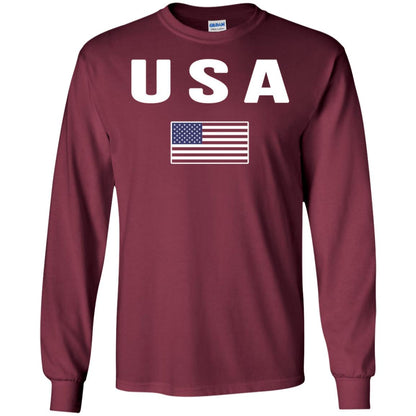 Usa T-shirt America United States Maroon