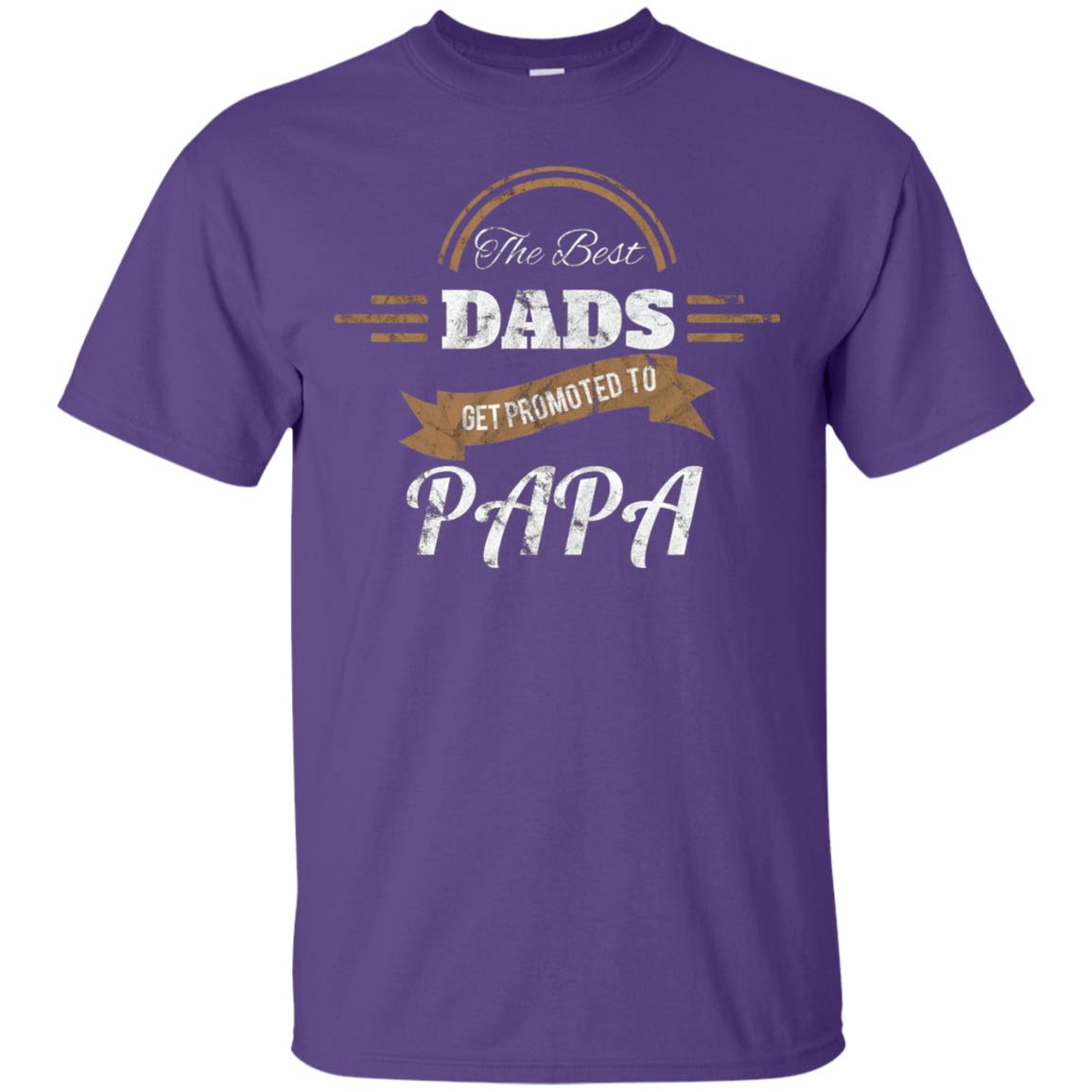 Promoted To Papa Shirt Grandpa Announcement T-shirt Purple