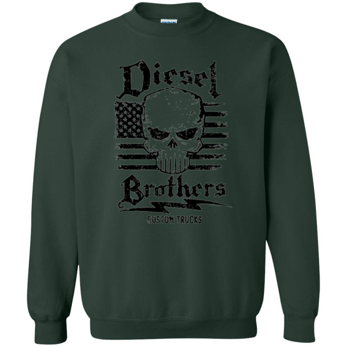 Diesel Brothers Custom Trucks Skull Usa Flag T-shirt