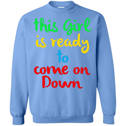 This Girl Is Ready To Come On Down Game Show T-shirt Carolina Blue