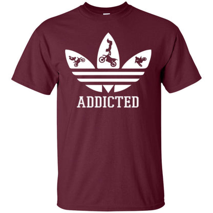 Motocross T-shirt Addicted Dirt Bike Maroon