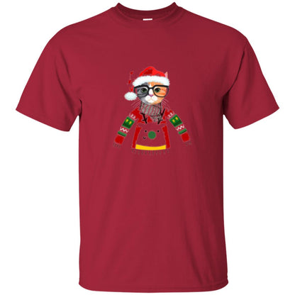 Cat Lovers T-shirt Meowy Christmas Cardinal