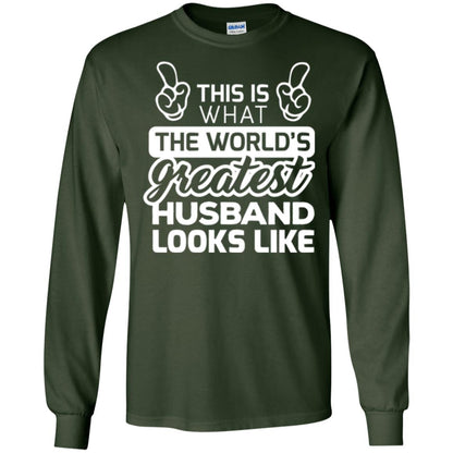 World_s Greatest Husband Best Husband Ever Looks Like T-shirt Forest Green