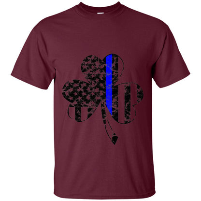 Shamrock Irish Flag St Patrick_s Day T-shirt Maroon
