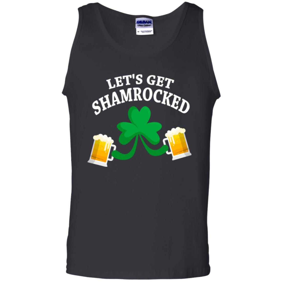 Patrick_s Day T-shirt Let_s Get Shamrocked Black
