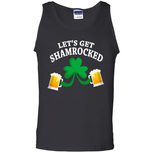 Patrick_s Day T-shirt Let_s Get Shamrocked Black