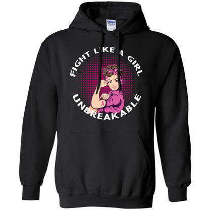 Fight Like A Girl Unbreakable Breast Awareness Shirt Black