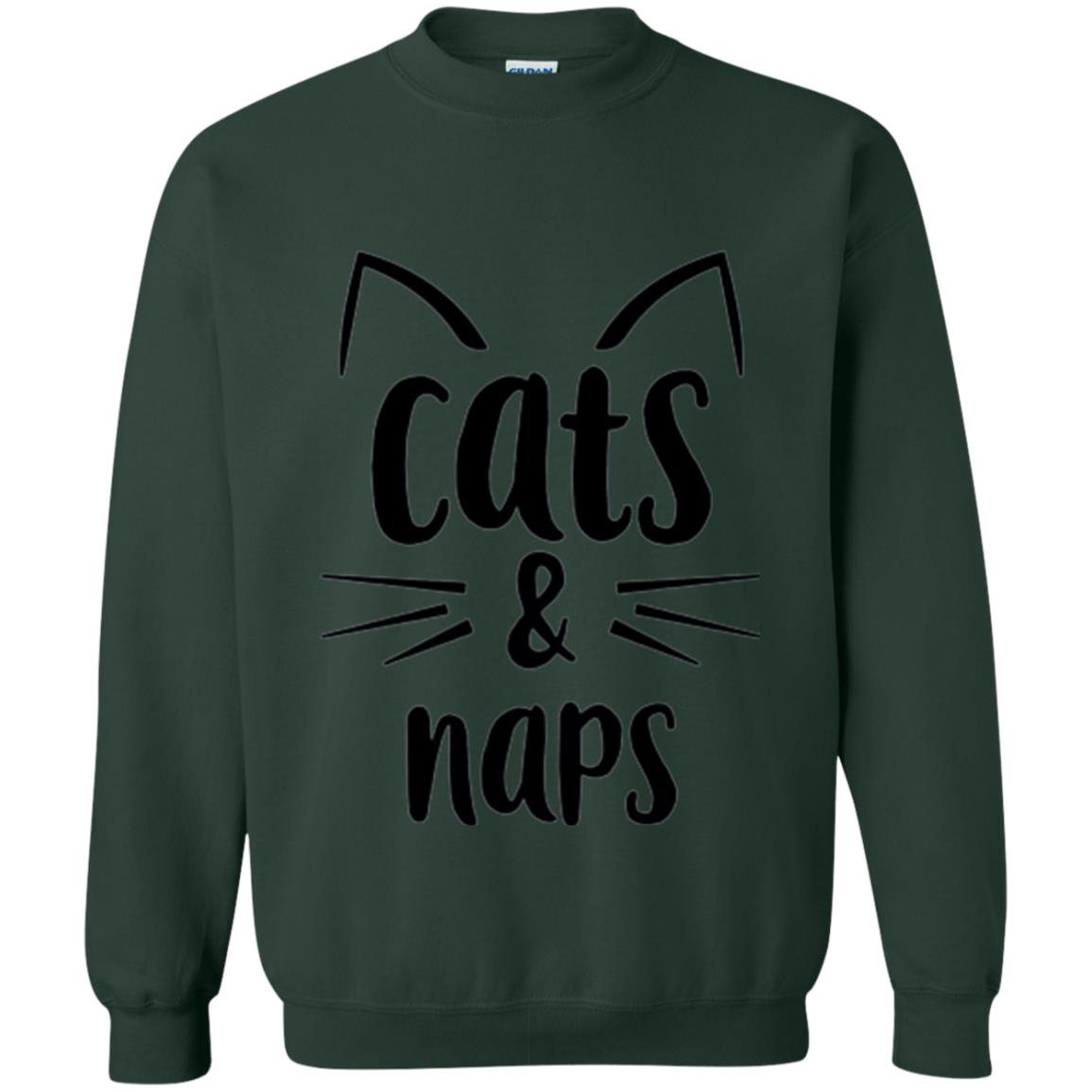 Cats And Naps Lovers T-shirt Forest Green