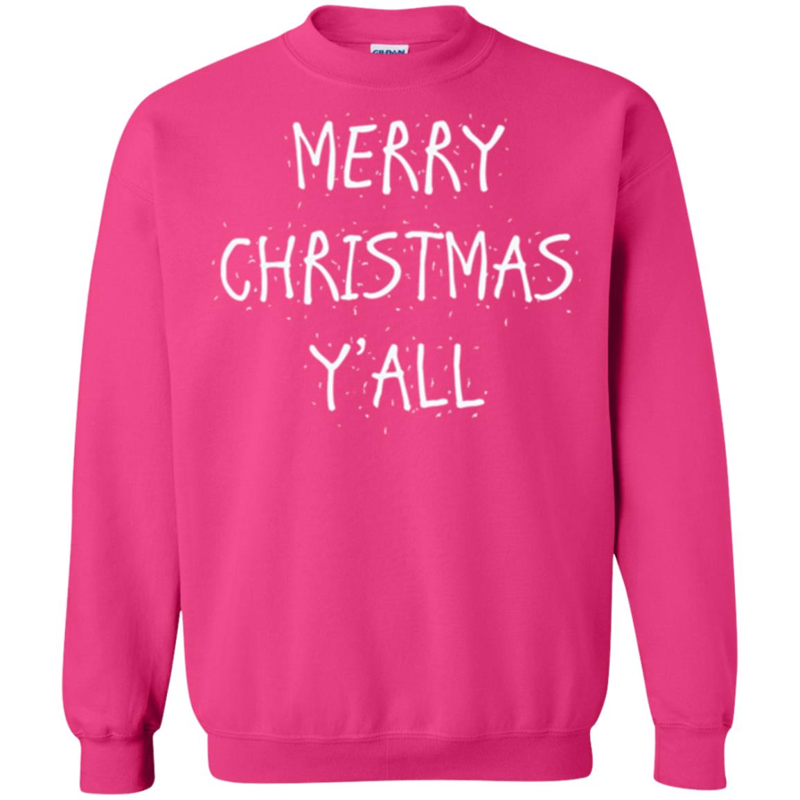 Christmas T-shirt Merry Christmas Y_all Heliconia