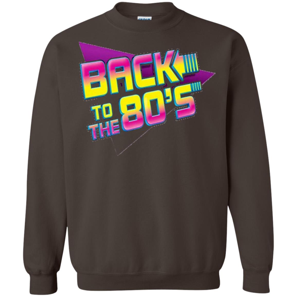 Back To The 80s Graphic Retro Novelty T-shirt Dark Chocolate