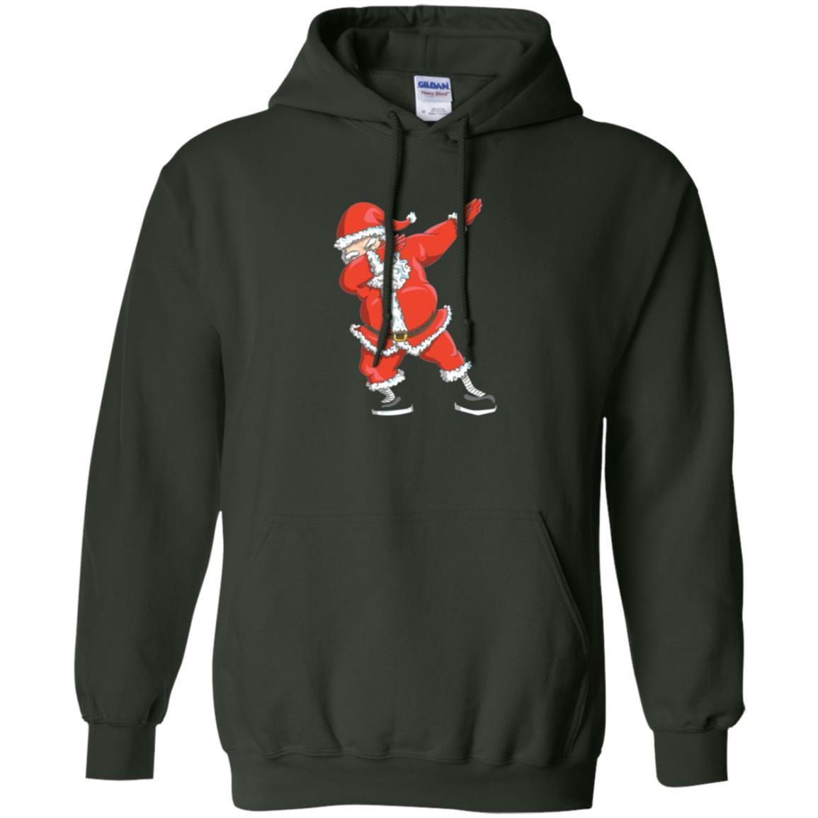 Christmas T-shirt Dabbing Santa Claus T-shirt Forest Green