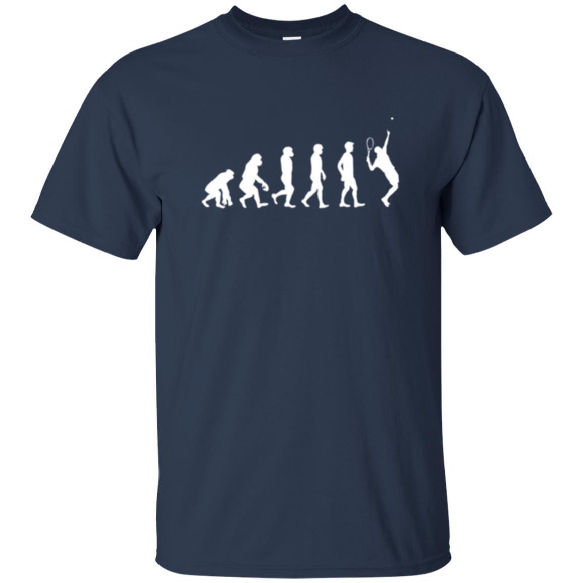 Evolution Of Tennis Player T-shirt Navy