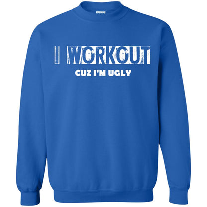 Gymer T-shirt I Workout Cuz I'm Ugly Royal