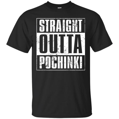 Gaming T-shirt Straight Outta Pochinki Black