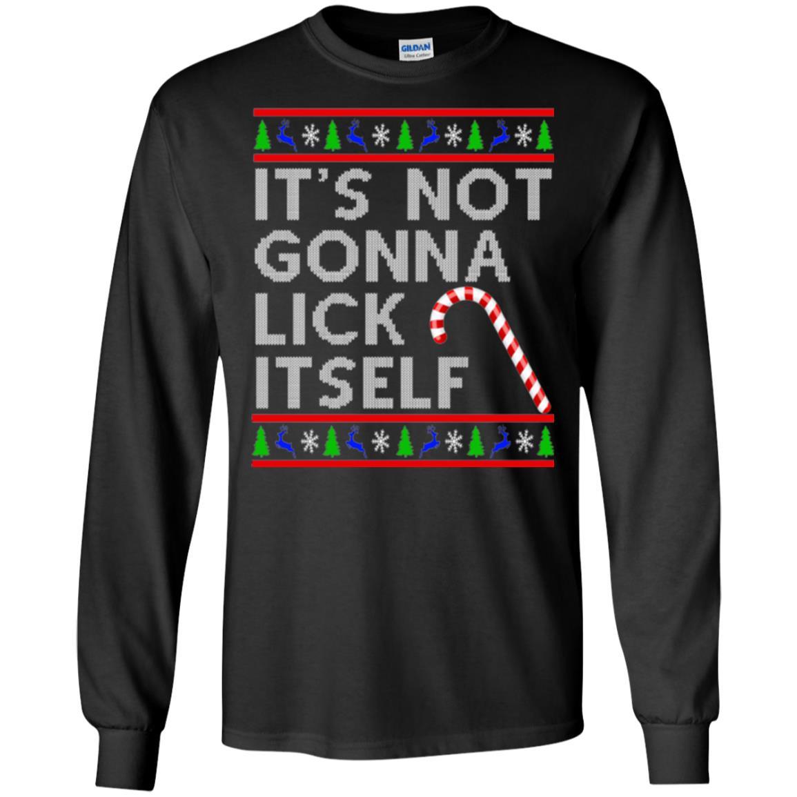 Christmas T-shirt It's Not Gonna Lick Itself Black