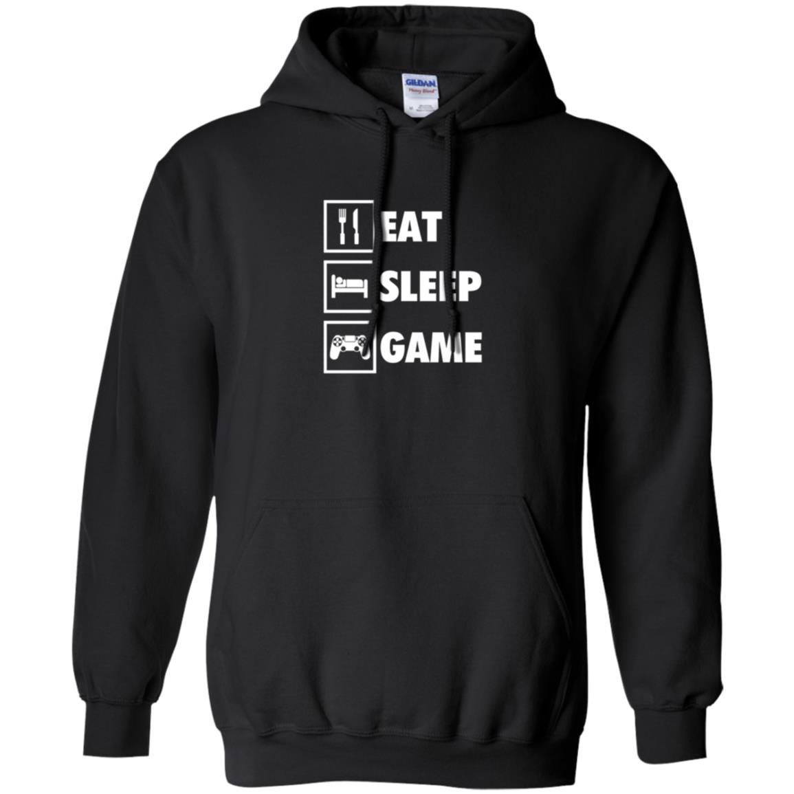 Gamer T-shirt Eat Sleep Game Black