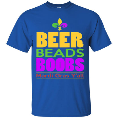 Mardi Gras T-shirt Beer Beads Boobs Royal