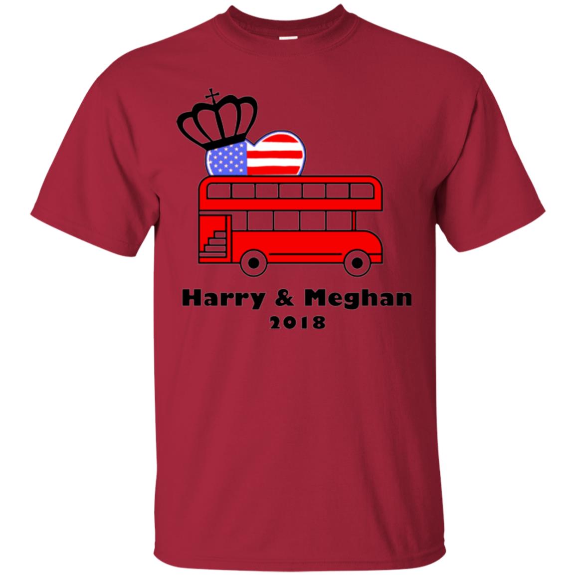 Harry And Meghan 2018 Royal Wedding Bus T-shirt Cardinal