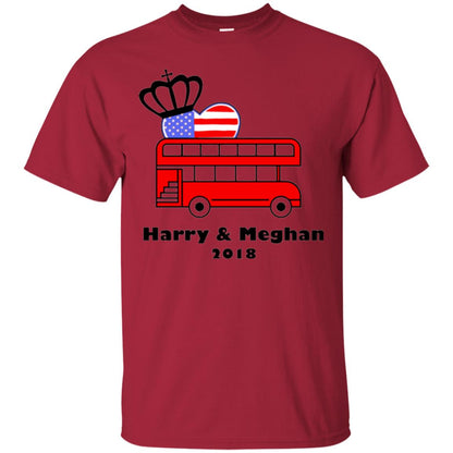 Harry And Meghan 2018 Royal Wedding Bus T-shirt Cardinal