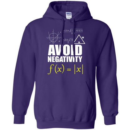 Avoid Negativity Math Teacher T-shirt Purple