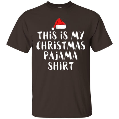 Christmas T-shirt This Is My Christmas Pajama Shirt Dark Chocolate