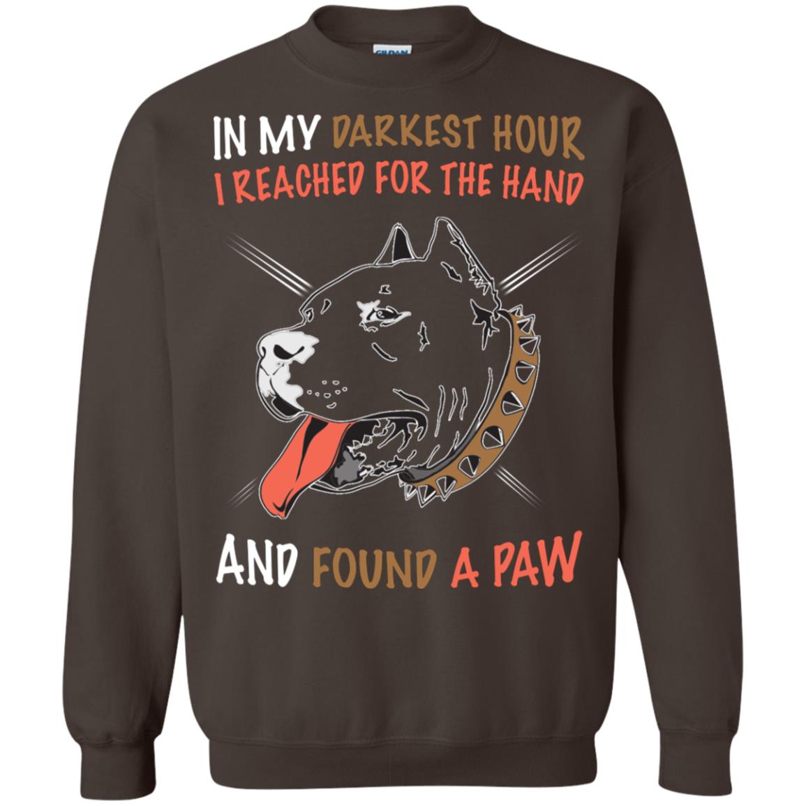 In My Darkness Hour I Reached For The Hand And Found A Paw Shirt Dark Chocolate