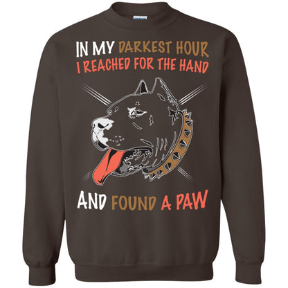 In My Darkness Hour I Reached For The Hand And Found A Paw Shirt Dark Chocolate
