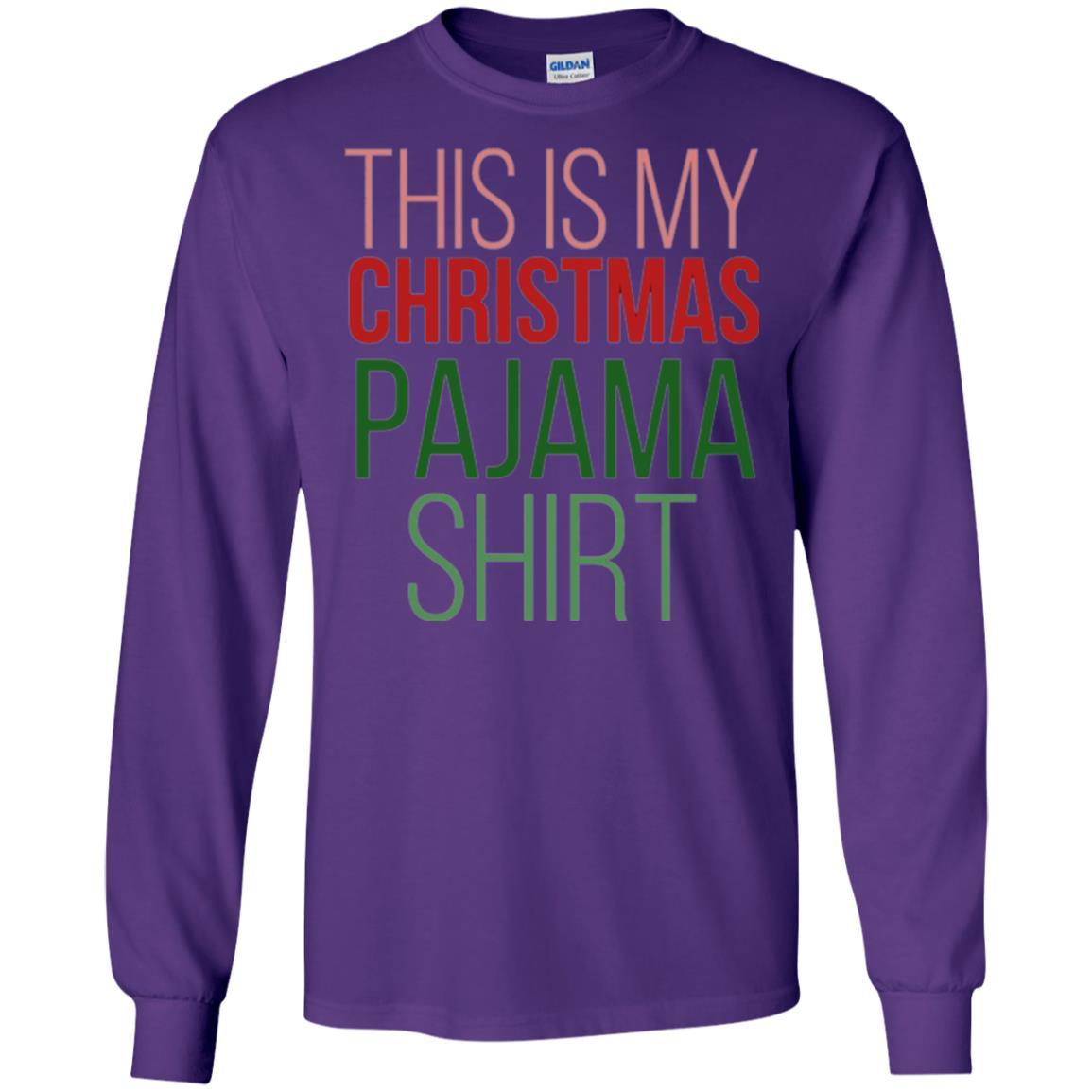 Christmas T-shirt This Is My Christmas Pajama Purple