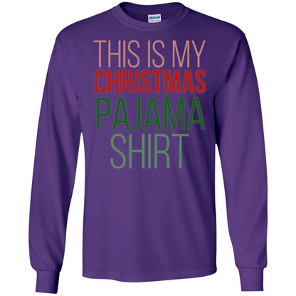 Christmas T-shirt This Is My Christmas Pajama Purple