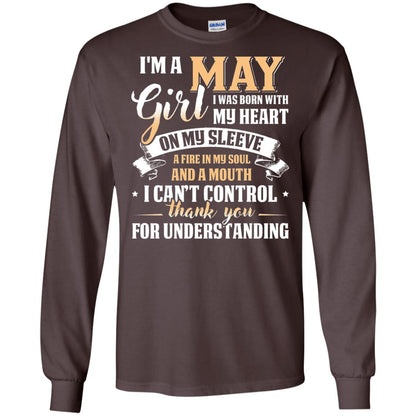 Im A May Girl I Was Born With My Heart On My Sleeve Dark Chocolate