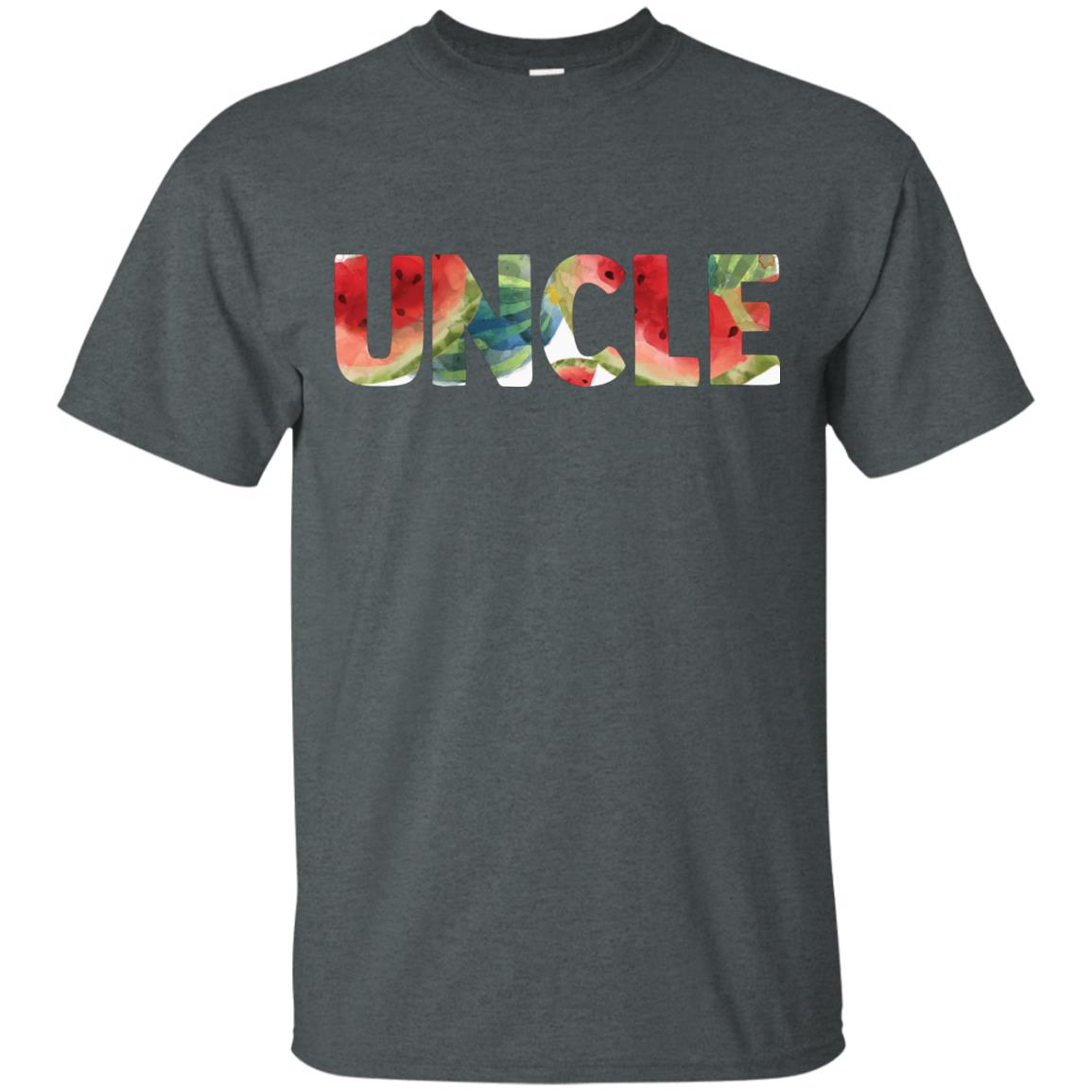 Uncle Watermelon Funny Summer Melon Fruit Shirt For Uncle Dark Heather
