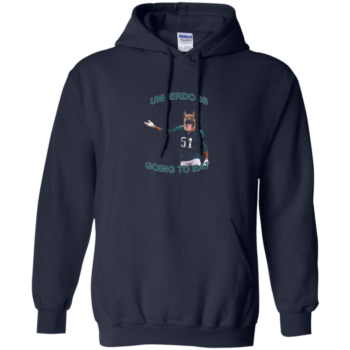 Football T-shirt Underdogs Going To Eat Navy