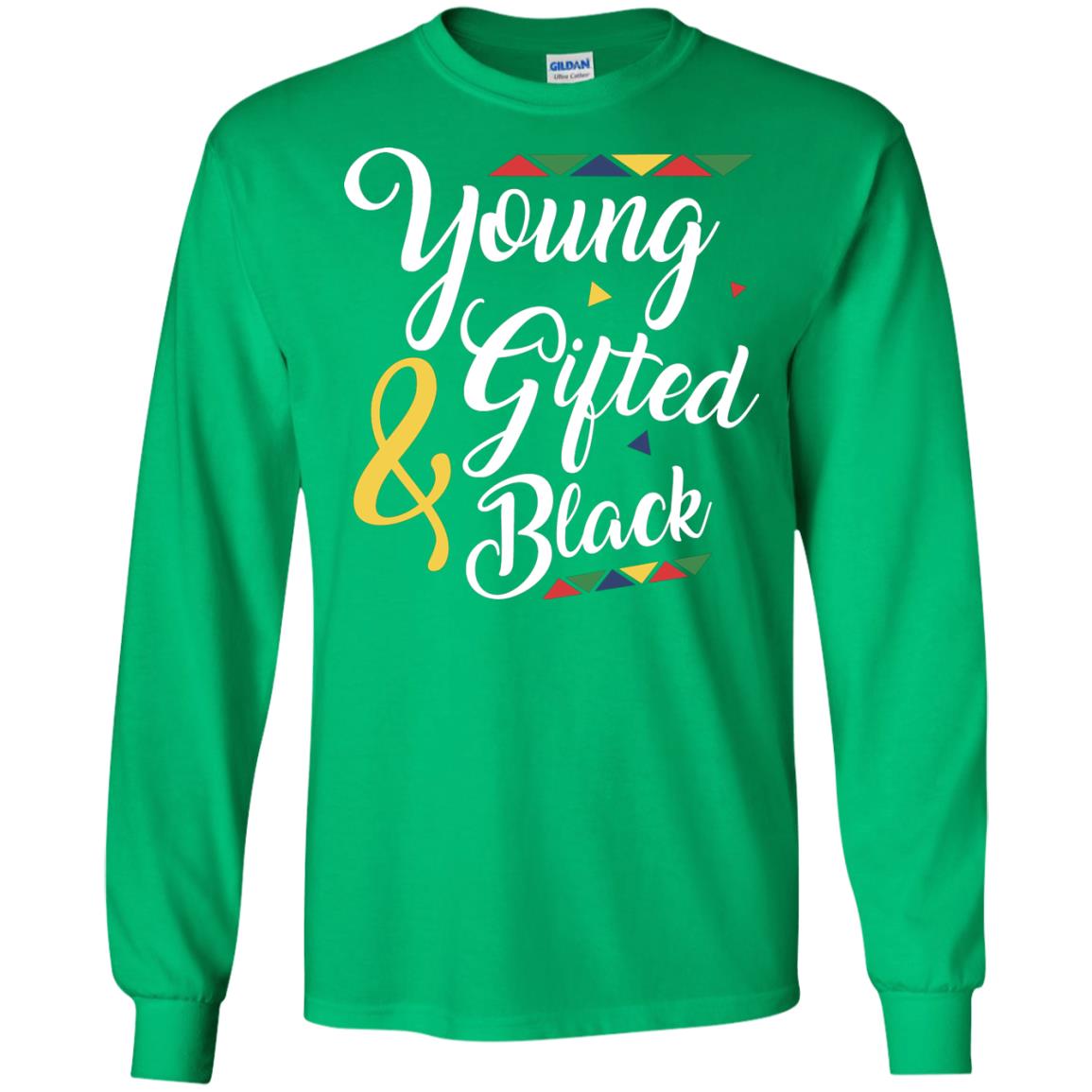 African American T-shirt Young Gifted And Black Irish Green