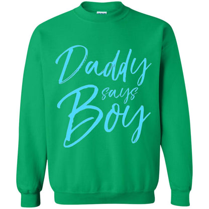 Daddy Says Boy Blue Gender Reveal Announcement Irish Green