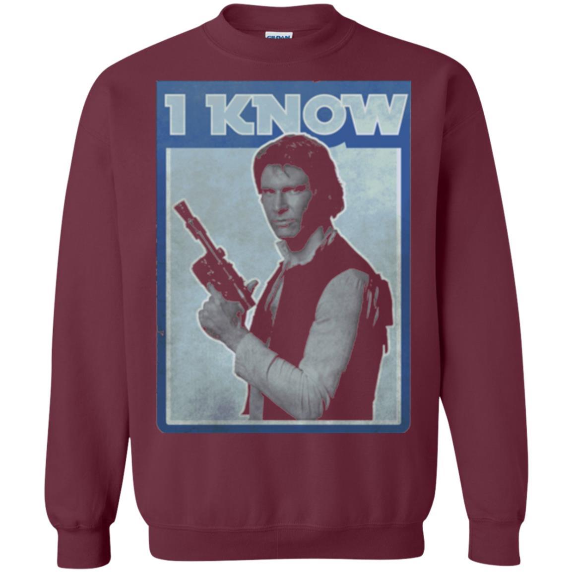 Film T-shirt Han Solo Iconic Unscripted I Know Graphic Maroon