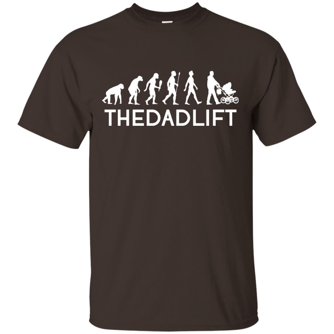 The Evolution Of Man T-shirt The Dad Lift Dark Chocolate