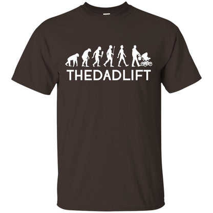 The Evolution Of Man T-shirt The Dad Lift Dark Chocolate