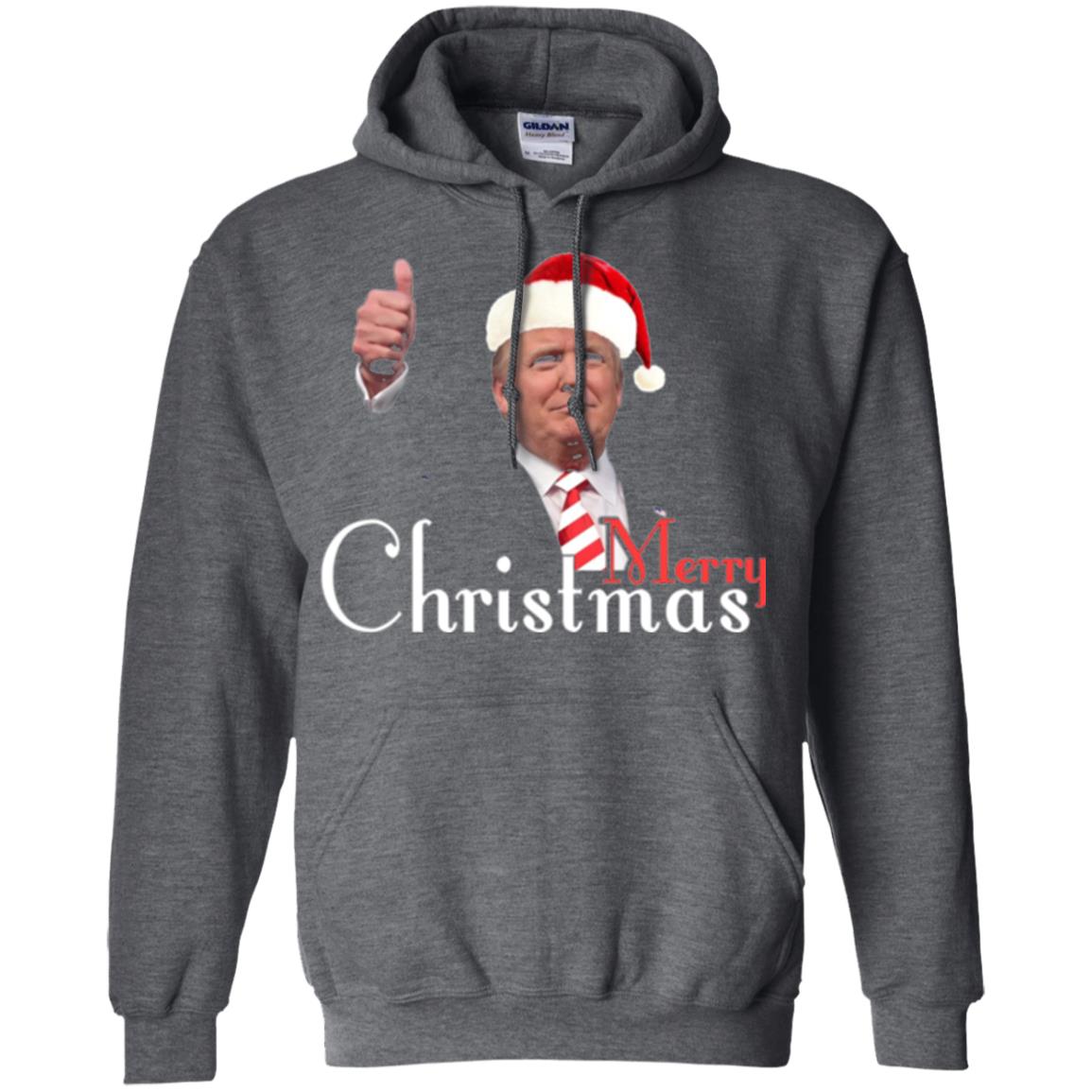 Trump Merry Christmas T-shirt Dark Heather