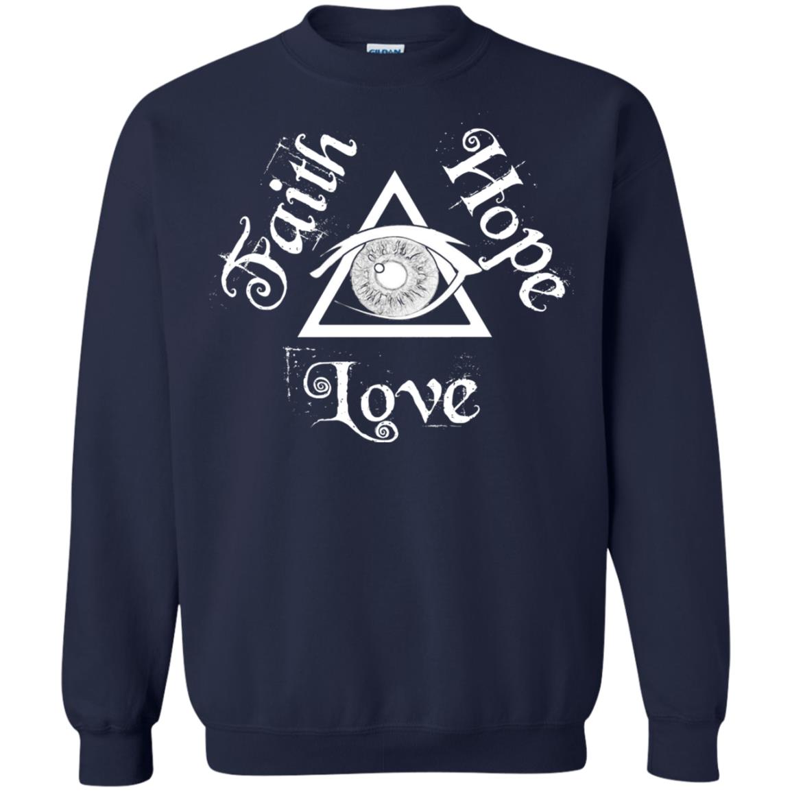 Faith Hope Love Eye Of Providence Esoteric Shirt Navy