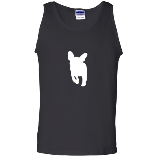 French Bulldog T-shirt White Silhouette Of Puppy Black