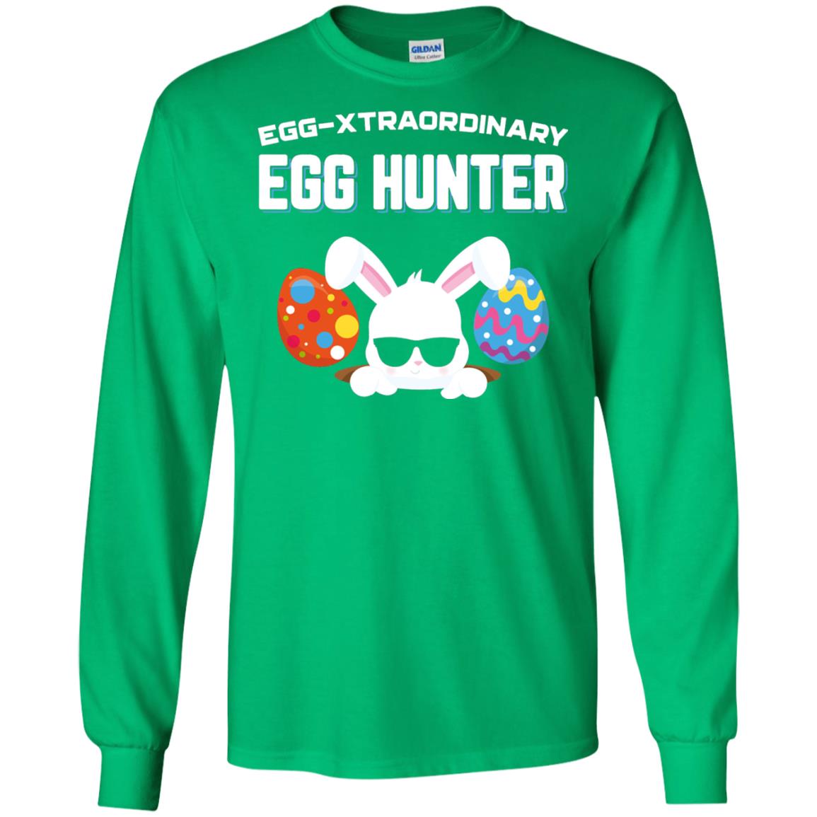 Egg-xtraordinary Egg Hunter Easter Shirt Irish Green
