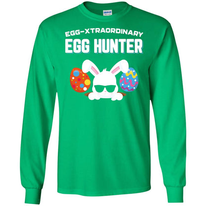 Egg-xtraordinary Egg Hunter Easter Shirt Irish Green