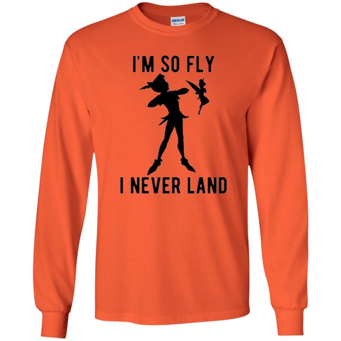 Film T-shirt Tinker Bell I'm So Fly I Never Land Orange