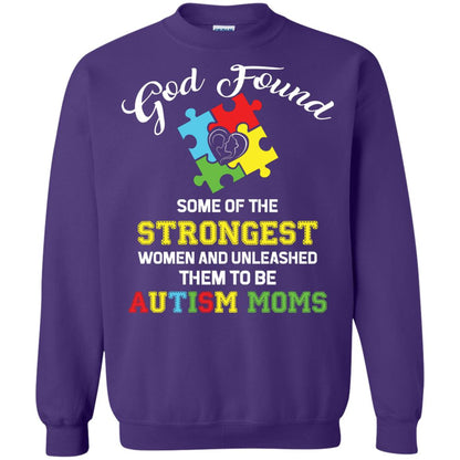 And Unleashed Them To Be Autism Moms Autism Shirt For Mom Purple