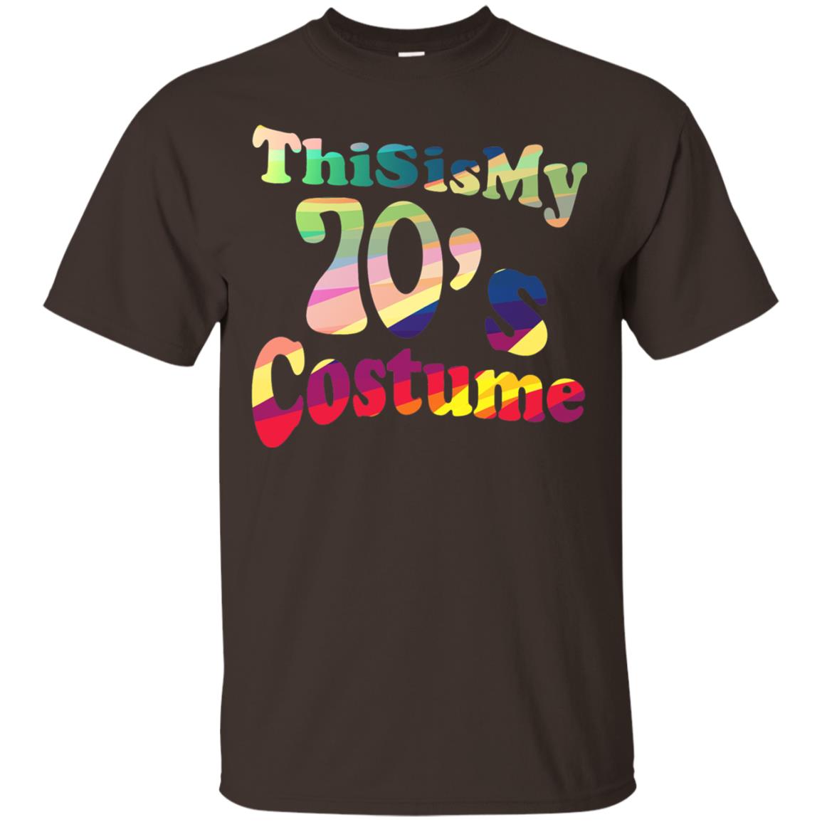 70s Halloween Costume 70s T-shirt For Women Men Girls Dark Chocolate